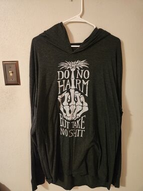Do No Harm Graphic Hooded Sweatshirt - Dark Gray